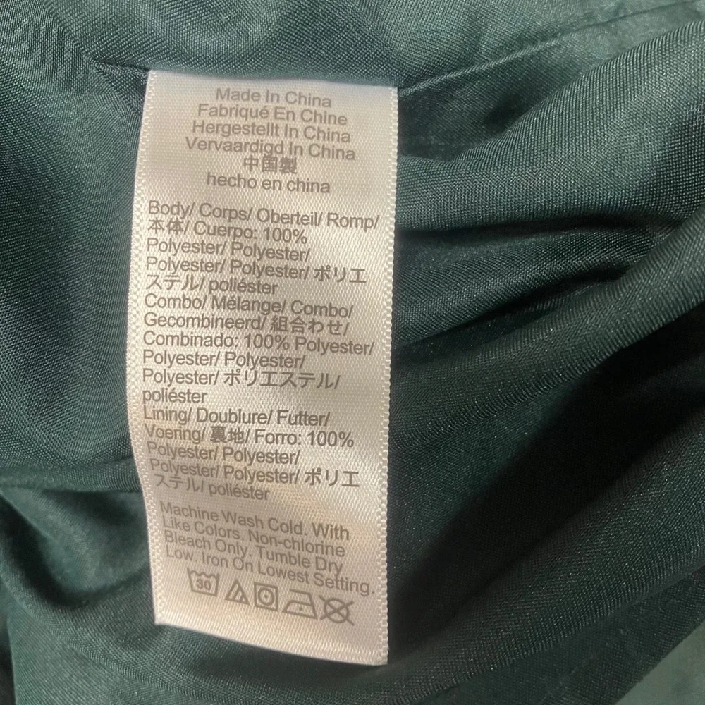J. Crew Forest Green Velvet Shift Dress Sheer Long Sleeve Mini CE630 6 NWT Flaws